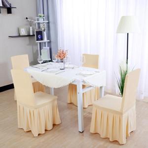 stretchy-spandex-skirted-dining-chair-covers